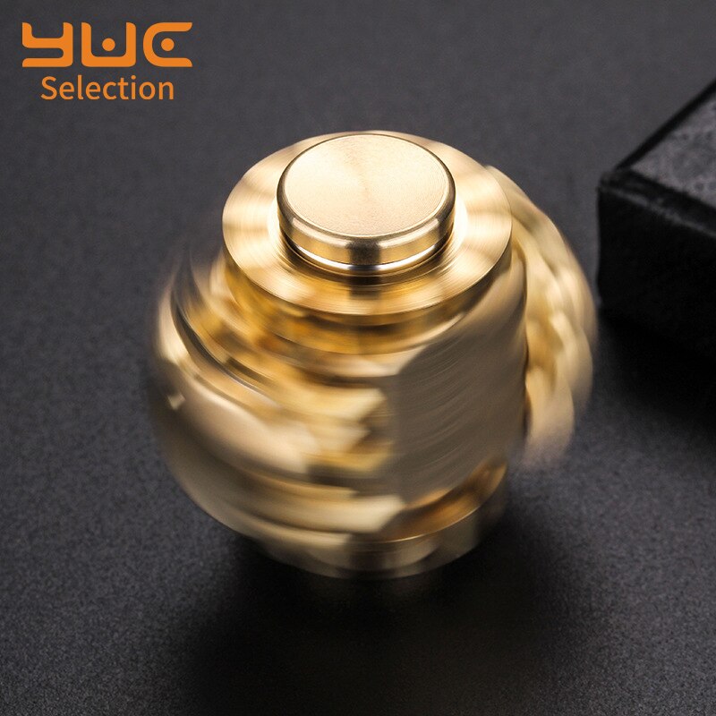 YUC Brass Gear Spinner Removable Hand Spinner Copper Metal Silent Bearing Fidget Spinner Adult Office Anti Relieve Stress Toy