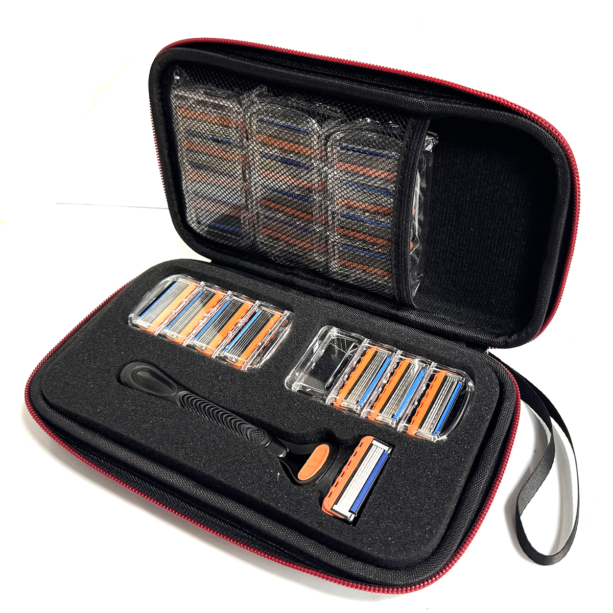 Bindend Scheermes voor Mannen Gezicht Haar Baard Scheren Handmatig Scheerapparaat Cassettes Vervanging Scheerhoofden Vervangbare snijkop Met Zak