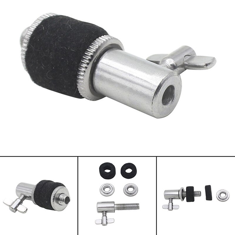 AZinc alliage argent chapeau haut support d'embrayage avec feutre noir Jazz tambour pièce Percussion remplacement