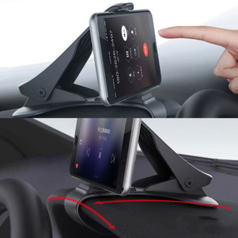 Car Mount GPS HUD Adjustable Auto Clip Grip Universal Dashboard Stand Phone Holder Accessory ABS Clamp Bracket