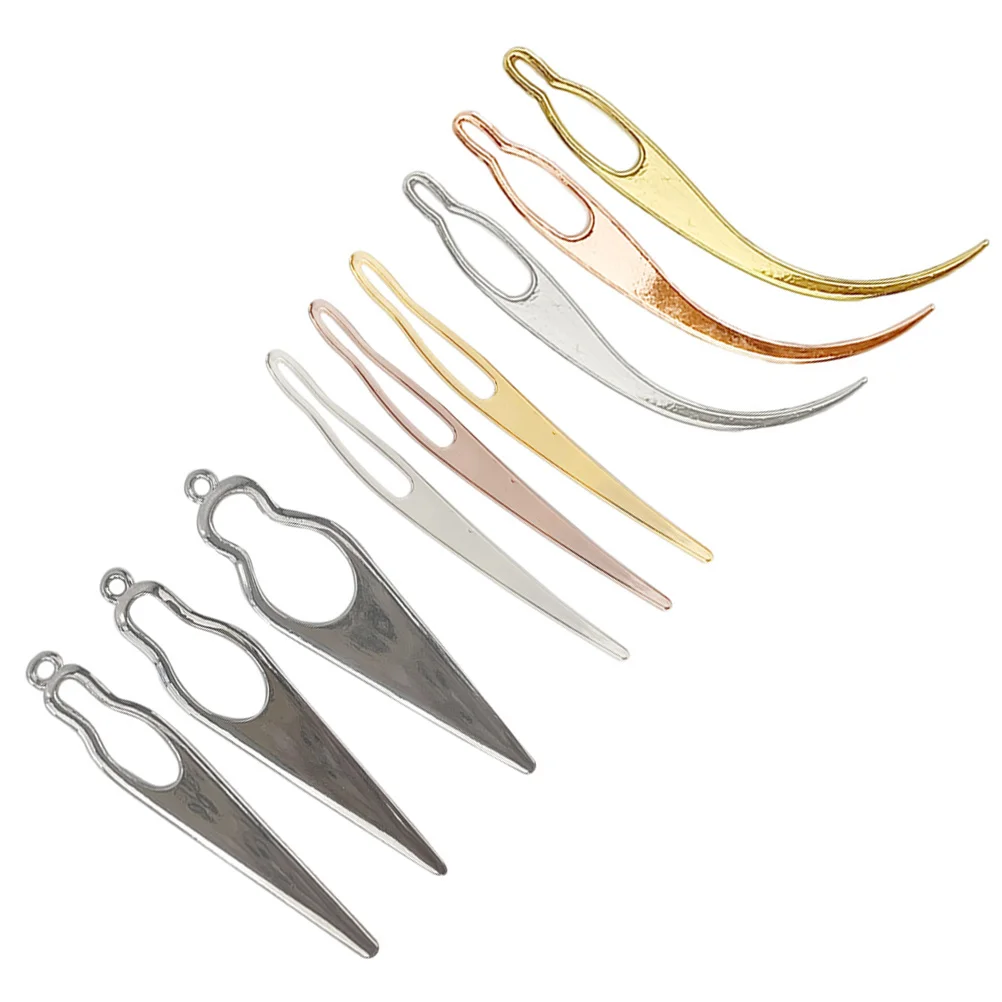 9-delige haaknaalden Haar Dreadlocks Pins Vergrendelingsgereedschap Vlechten Accessoires Gereedschap Rechtzetten in elkaar grijpende naalden