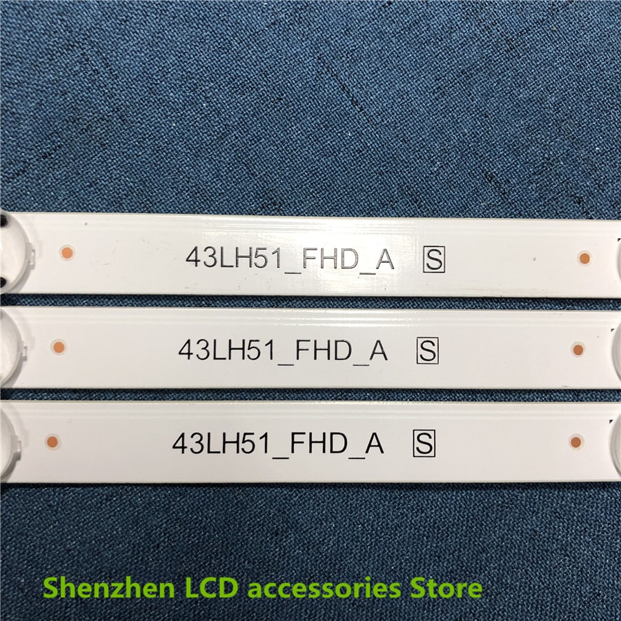 6Pieces/lot Led backlight strip 7 lamp for 43LH5100 LC430DUY (SH)(A3) 43LJ594V 43UJ651V 43LH51_FHD_A type HC430DUN-SLVX1-511X