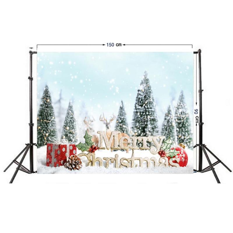 0.9X1.5m Christmas Background Cloth Pictorial Cloth Party Santa Claus Snow Photo Studio Fabric Decoration Accessories