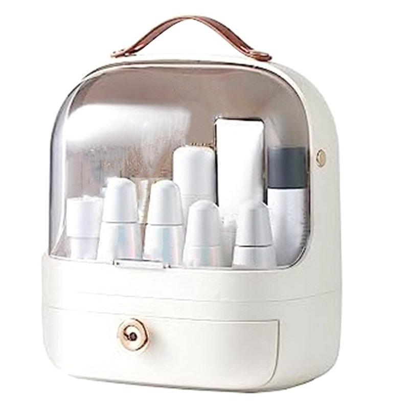 A19F-organizador de maquillaje, exhibición de cosméticos para tocador, organizadores de maquillaje y almacenamiento con soporte para brochas