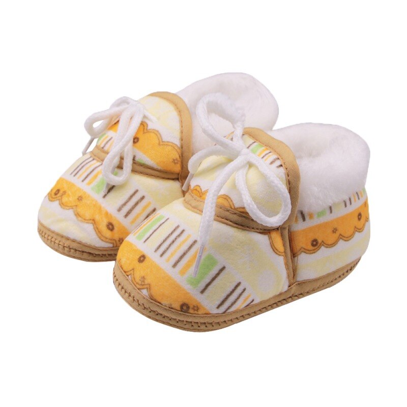 5 stijlen schattige babyschoentjes lente winter warme zachte baby retro print schoentjes katoenen gevoerde baby jongens meisjes laarsjes