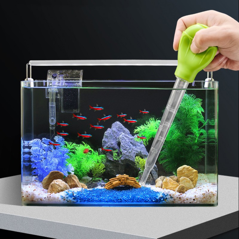 Alargar pipetas, sifón para acuario, aspiradora para pecera, herramienta de limpieza Simple para cambiador de agua de acuario