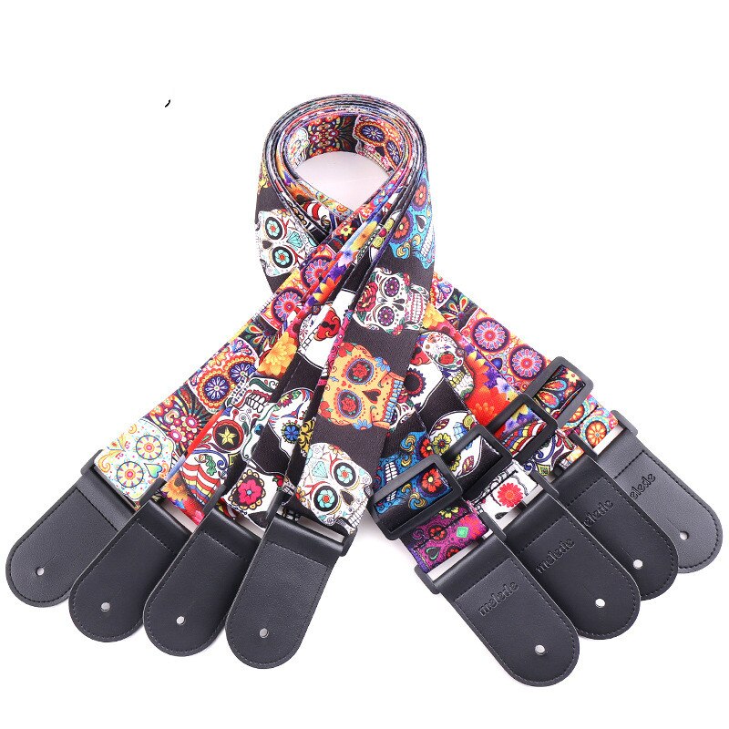 Foreign Trade Electric Guitar Strap Rock Guitar Player Special Skull Color Cool Bass Strap 5*150CM