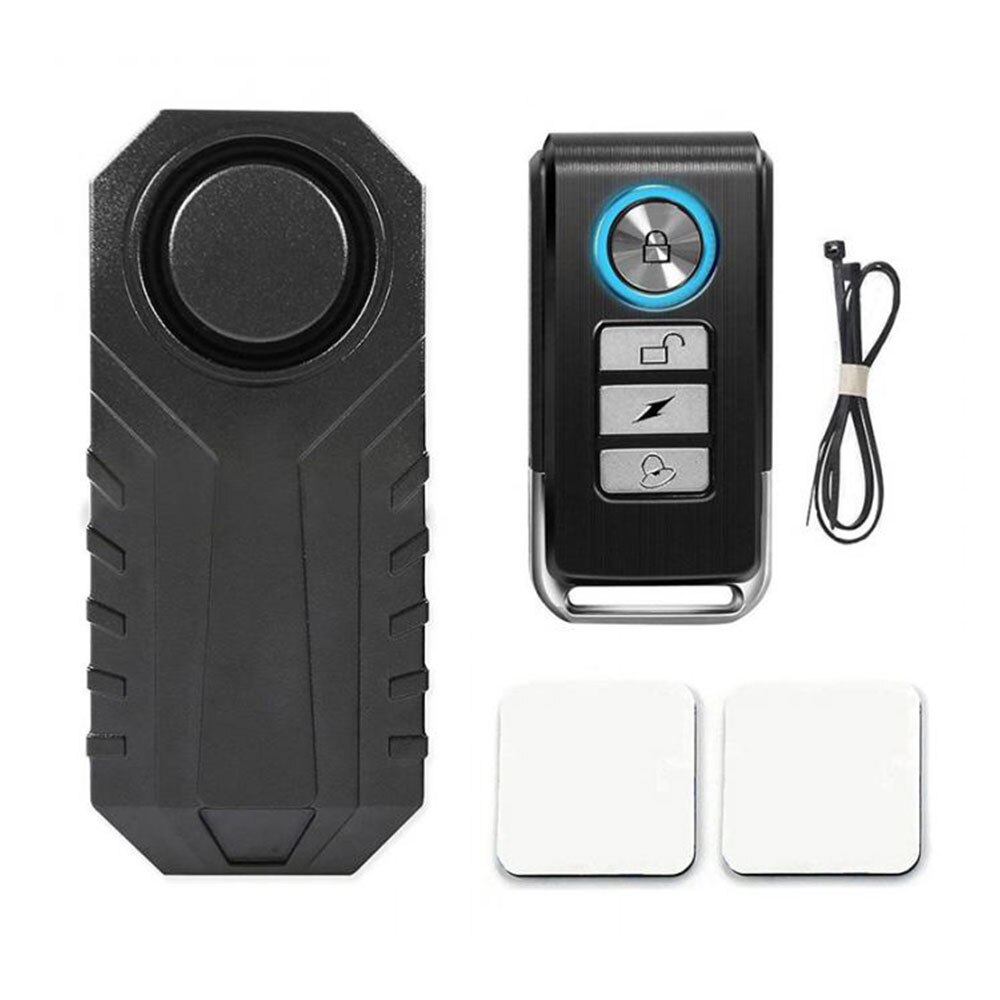 Alarme de sécurité Anti-vol pour moto et vélo, télécommande à vibrations, étanche, sans fil, 113db, pour voiture électrique: Default Title