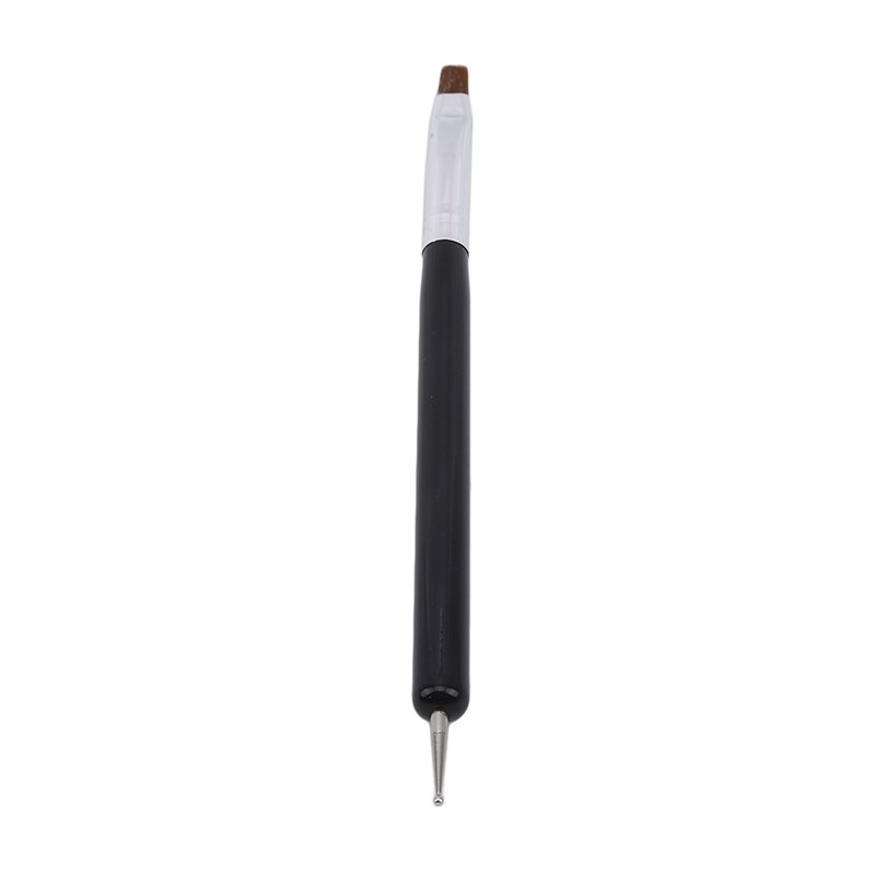 Bolígrafo de acrílico de doble uso de punta plana, punta de taladro, punta de flor, punta de punteado, bolígrafo, Gel UV, herramienta para pulir uñas
