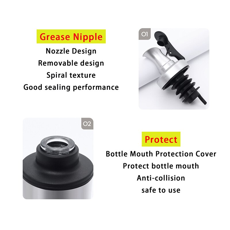 380/650ml Glass Oil Bottle Cooking Seasoning Sauce Storage Bottle Olive Oil Vinegar Dispenser Pouring Spouts Kitchen Accessories