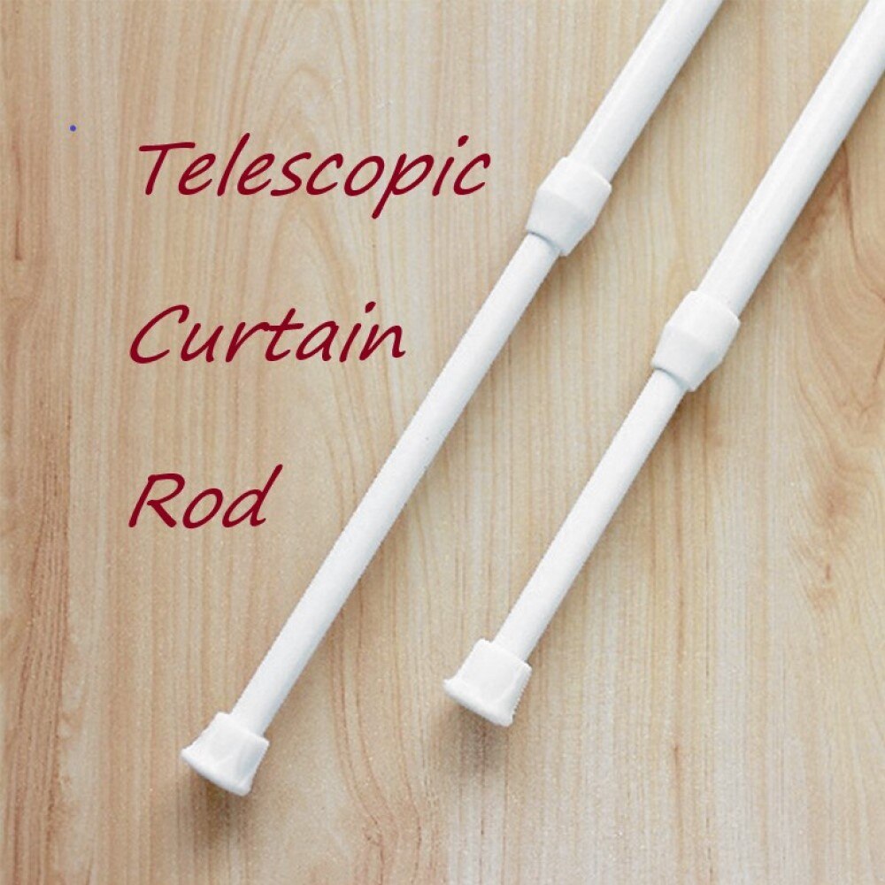 1pcs Spring Telescopic Net Voile Tension Curtain Rail Household Curtain Rods Bathroom Pole Rod Adjustable High Carbon Steel Rods