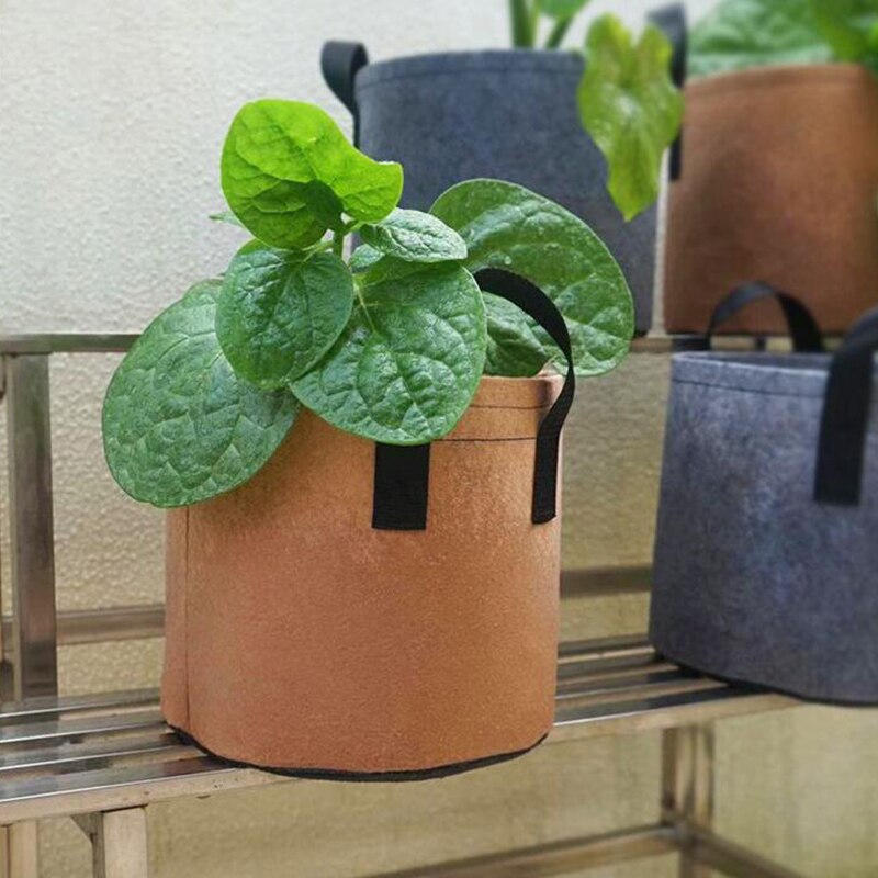 5 Pack Anlage Aussaat Wachsen Taschen Gemüse Blume Topf Pflanzer Kartoffel Garten Topf Anlage Wachsenden Taschen 2/3/5/7/10 Gallonen