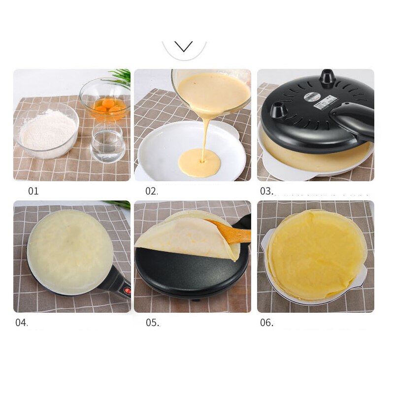 220v 800W DIY Electric Baking Pan Home Spring Roll Cake Machine Layer Of Skin Automatic Mini Pancake Pot Cake