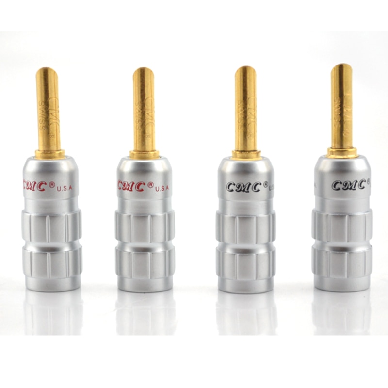 4 stücke Hallo-Ende CMC Reinem Kupfer Lautsprecher Kabel Banane Stecker hifi Audio- Klasse stecker