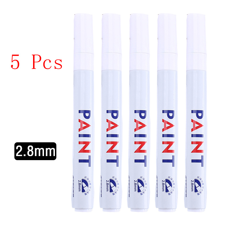 White Marker Pens 0.8/1/2/2.8/5mm Oily Waterproof White Gel Pen DIY Graffiti Sketching Markers Stationery Wrting School Supplies: SKY BLUE