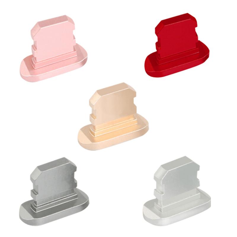 Mobiele Telefoon Data Port Stof Plug Metalen Data Interface Protector Volledige Dekking Voor Apple Mobiele Telefoon Serie True Kleur