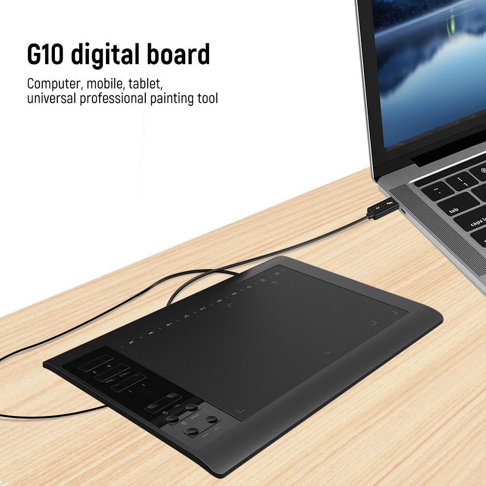 G10 Graphic Tablet 8192 Levels Digital Drawing Tablet With No need Charge Pen For Android Phone PC 10*6&quot; Hand-painted Board