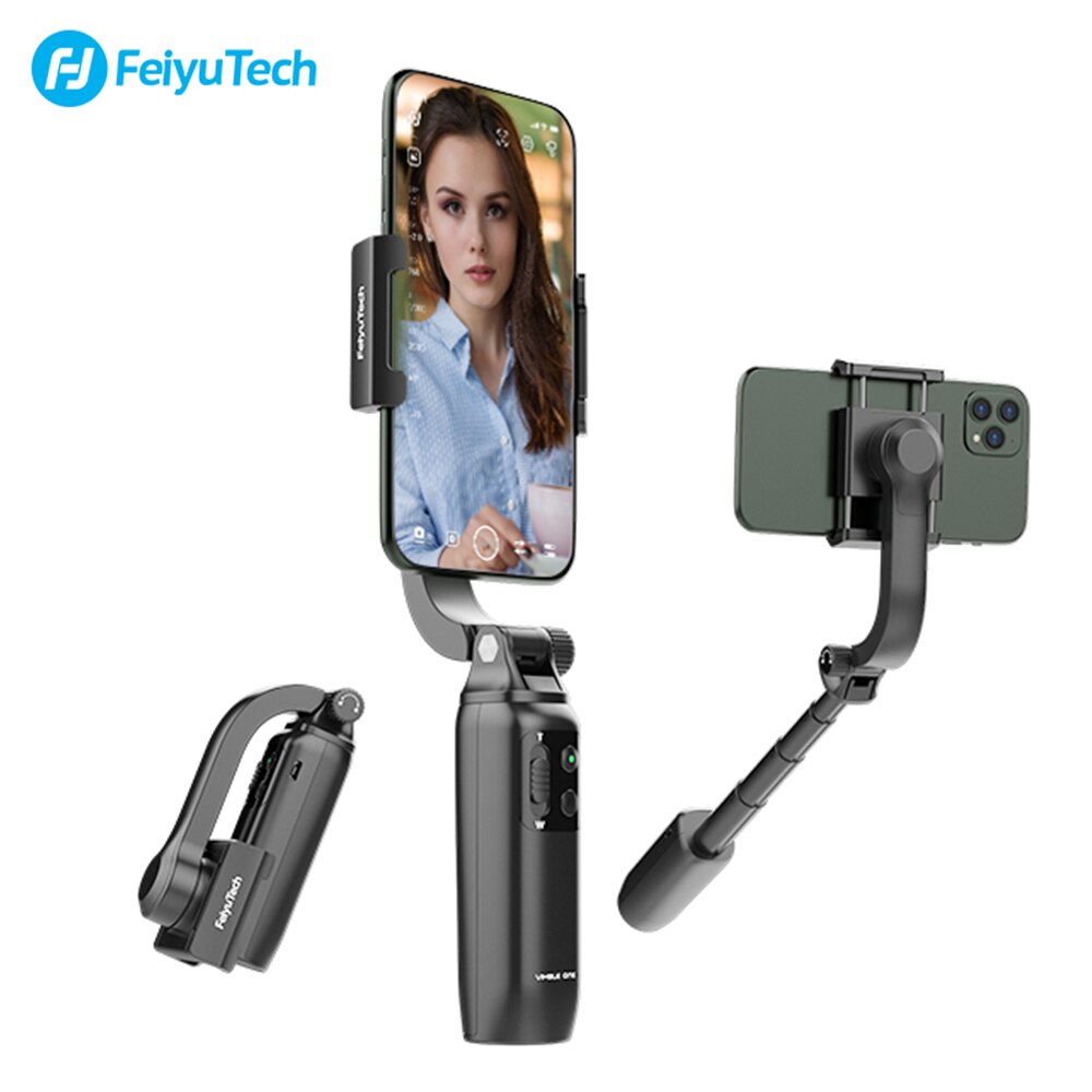 FeiyuTech Handheld Gimbal Stabilizer Foldable Single-Axis Smartphone Gimbal Stretchable Handheld Gimbal for Live Vlogging