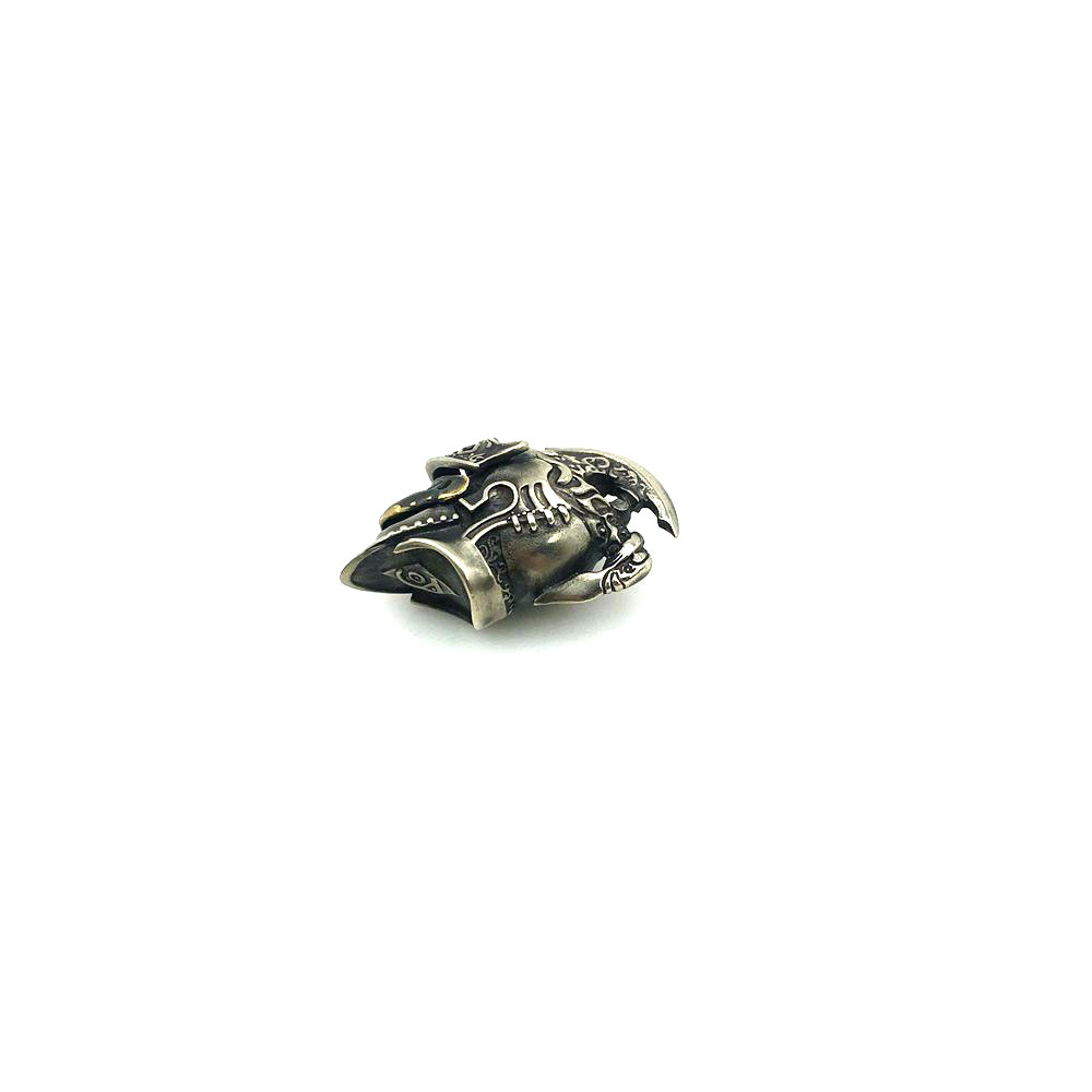 Cordón tejido de cuentas de latón para casco de caballero romano, llavero DIY, colgante, accesorios de joyería EDC, herramienta para exteriores, colgante de Paracord