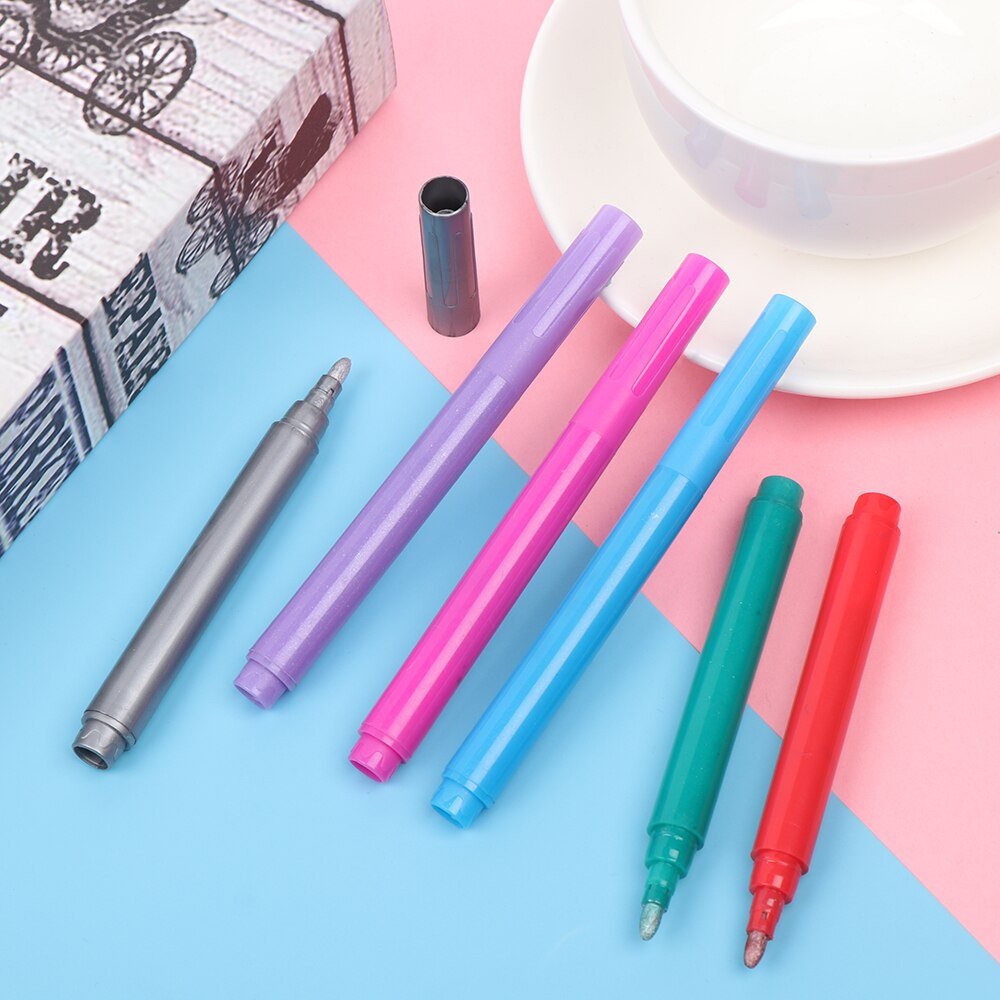 Stylos en verre métallique Non toxique, marqueurs à vin pour événements de mariage, bricolage vin votre tasse ou de bouteille en verre peint à la main 1 pièces