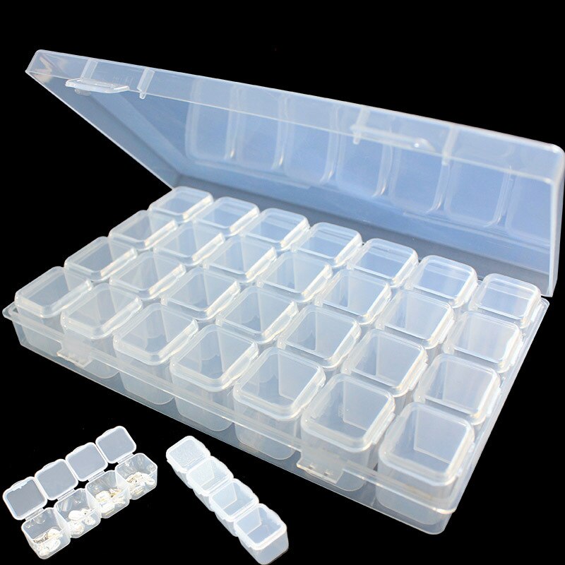 Opbergdozen Voor Diamant Schilderij 28 Grids Container Demonteerbare Diamant Schilderij Doos Borduurwerk Accessoires