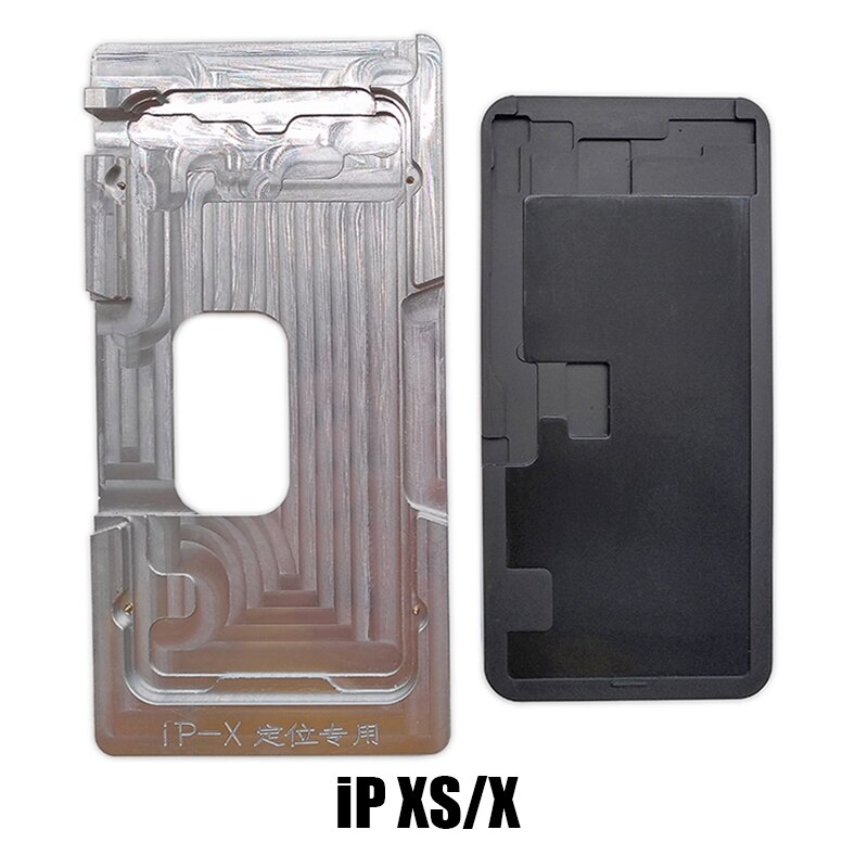 Molde de Metal para alineación de pantalla LCD para iPhone 11Pro Max 11 XS XR Cable flexible No doblado OCA almohadilla de goma laminada para reparación de teléfono móvil: XS X