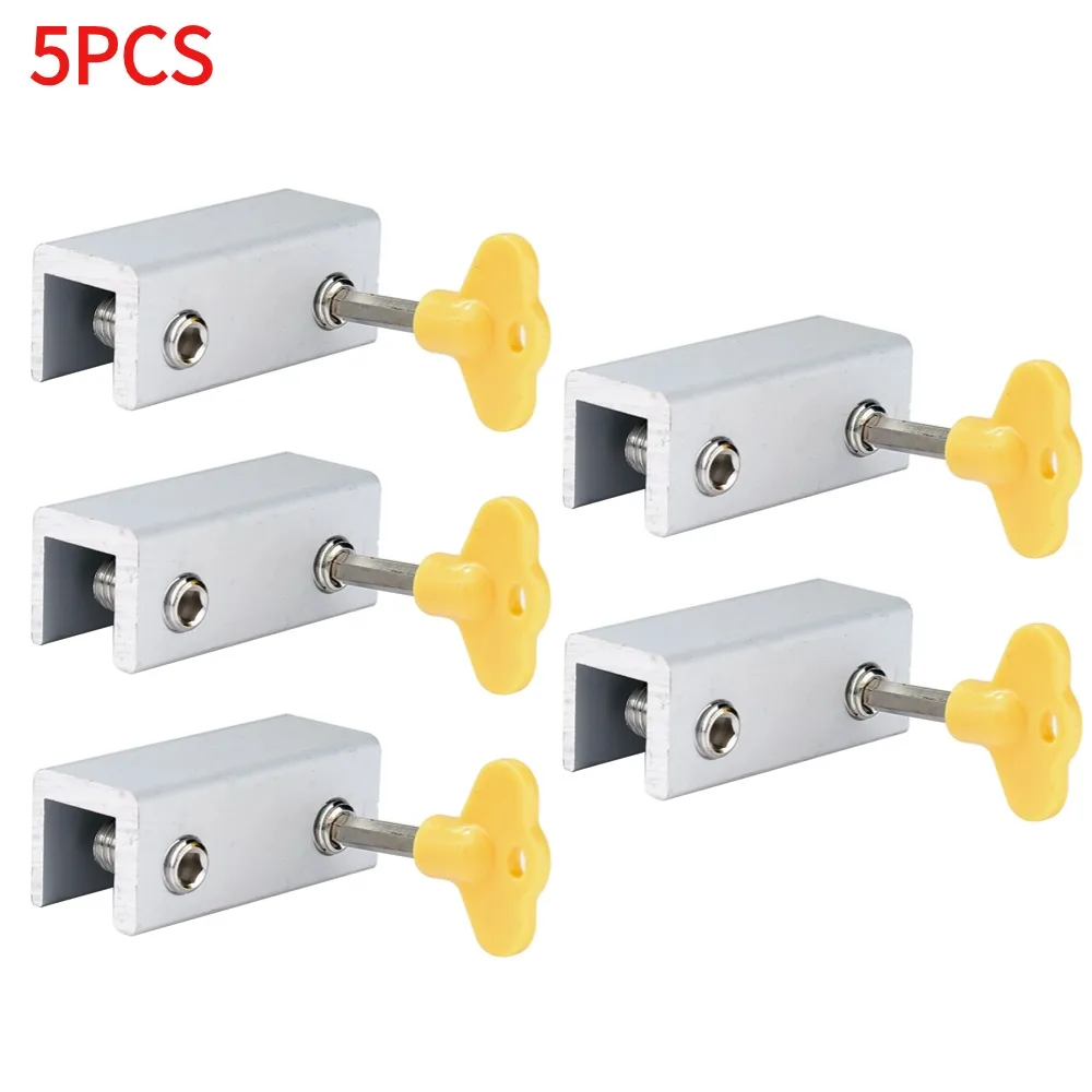 1-10 Stuks Verstelbare Raamvergrendeling Stopper Veiligheidssloten Restrictor Voor Baby Kids Non-Punch Schuifdeur Raam Limiet Hardware: satijn nikkel