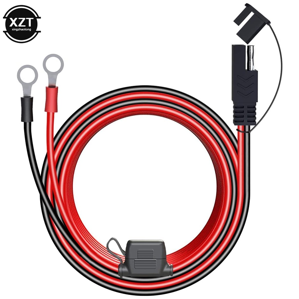 4FT 6FT 10FT 12-24V Ring Terminal SAE to O Ring Connecters Extension Cord Cable Connector for Battery Charger/Maintainer