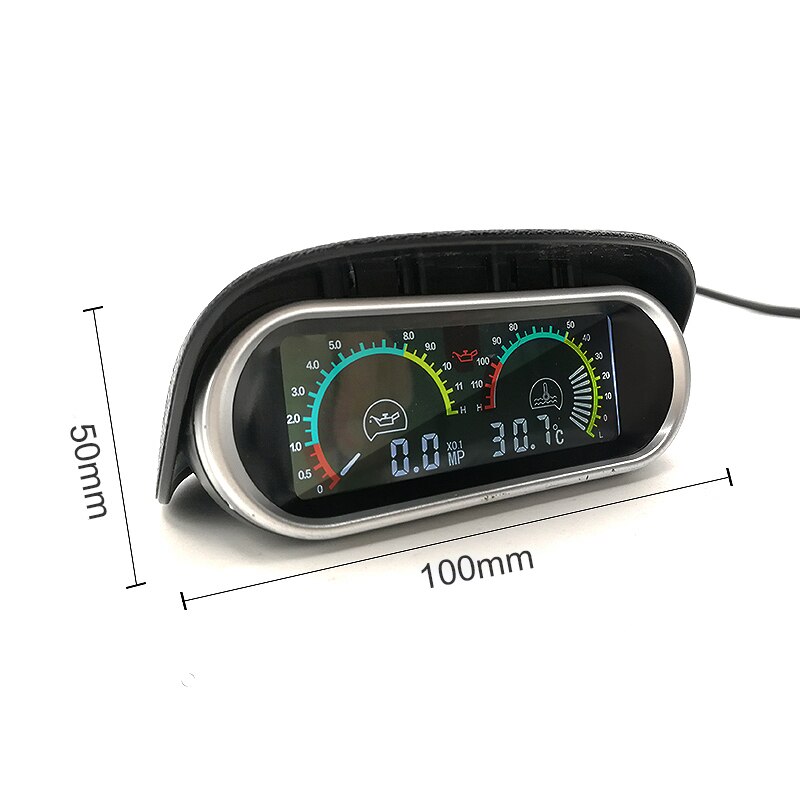 In Lcd Auto Wasser Temp Gauge Temperatur Sensor Mm Meter Voltmeter Spannung Messger Te