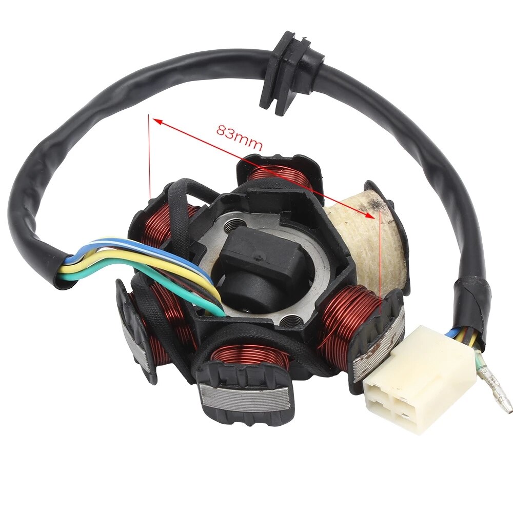 Engines Generator Magneto 6-Pole 4 Pin Stator Coils Fit For 50 CC 90 CC 110 CC ATV Engine Parts Scooter Dirt Bike 2CQ-157