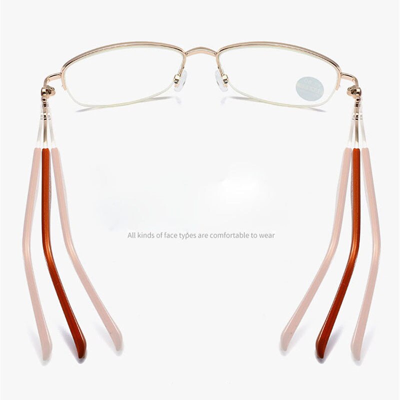 Ahora anti-blå lys blomst læsebriller kvinder halv ramme prebyopia briller hyperopia briller  +1.0+1.5+2.0+2.5...+4.0