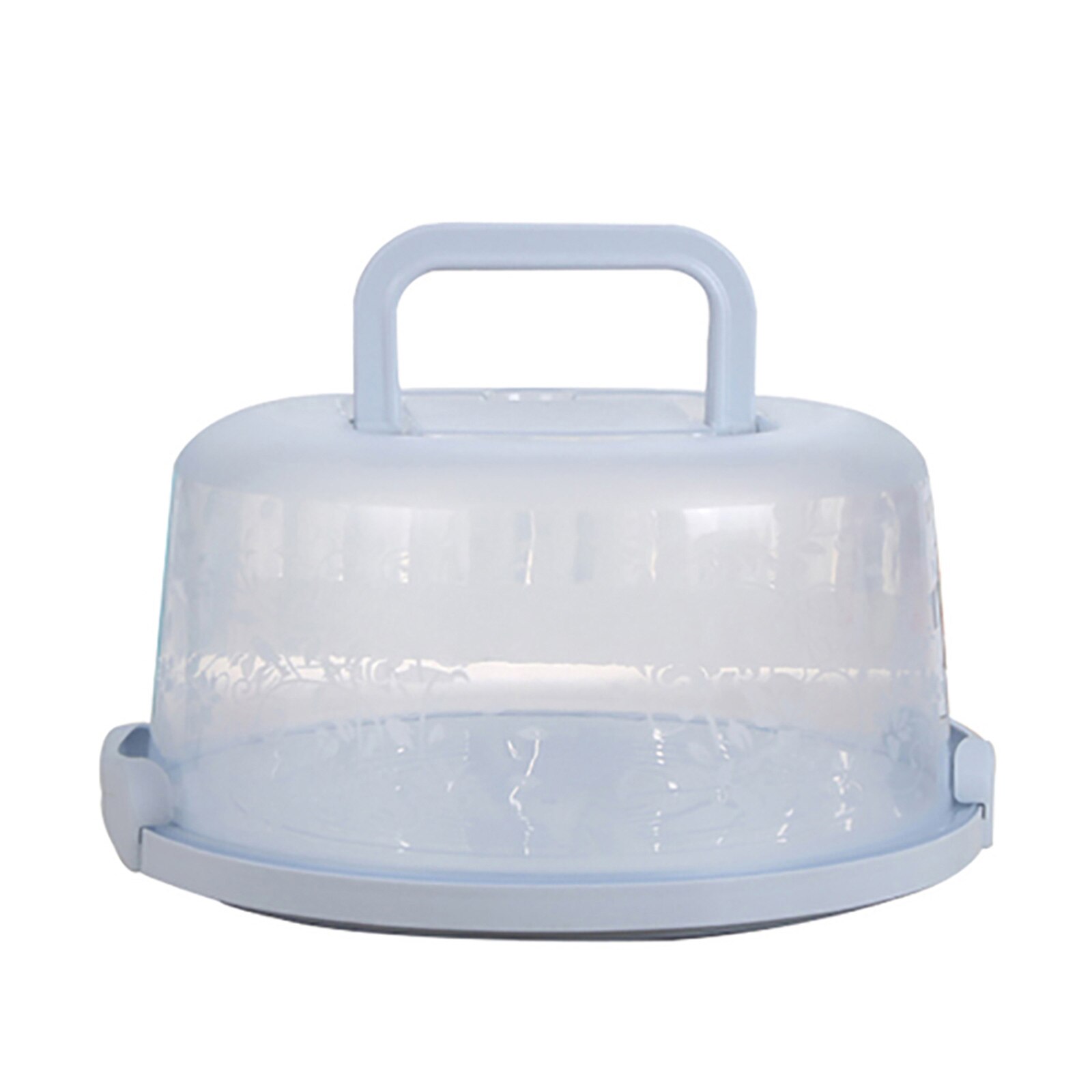 Kuchen Lagerung Kasten Tragbare Kunststoff Runde Kuchen Container Nachtisch Container fallen Cupcake obst küche sichtbar Lagerung Kasten: Blau