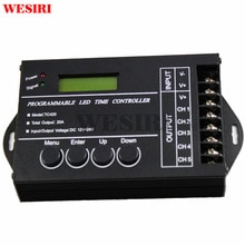 WESIRI TC420 Time Programable RGB LED Controller Dimmer DC12V/24V 5 Channel Total Output 20A Common Anode for RGB LED Lights