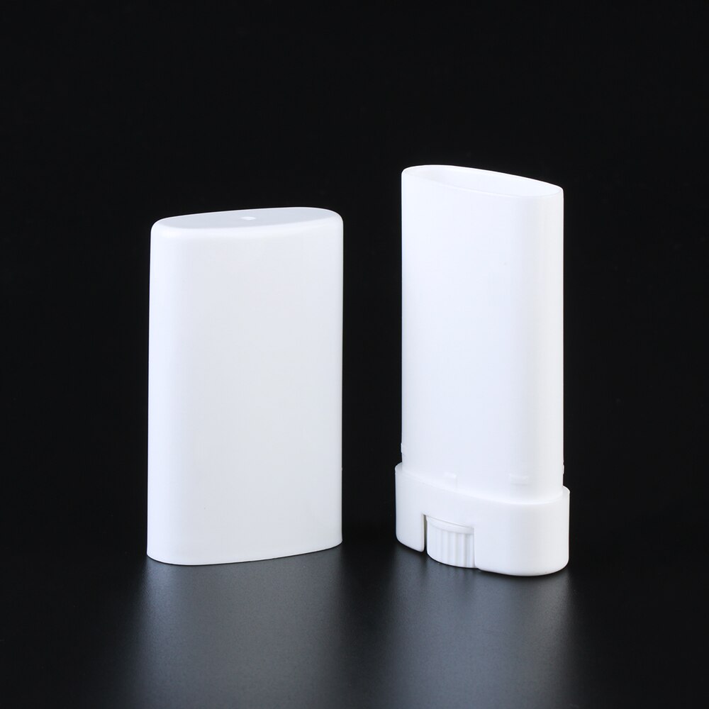 Portable Lip Tubes Plastic Empty Oval Lip Balm Tubes Deodorant Containers 1PCS Clear White Refillable Bottles Lipstick Tube