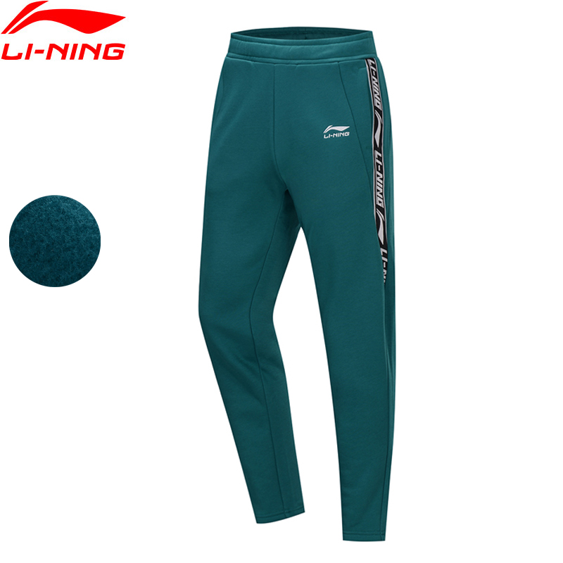 Li-Ning Men The Trend Sweat Pants WARM AT Winter Fleece 64% Polyester 36% Cotton Regular Fit LiNing Sports Pants AKLP595 COND19