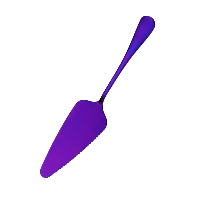 1 pçs acessórios de cozinha aço inoxidável bolo pá faca pizza queijo ferramentas bolo divisor facas ferramentas cozimento gadgets cozinha: Purple