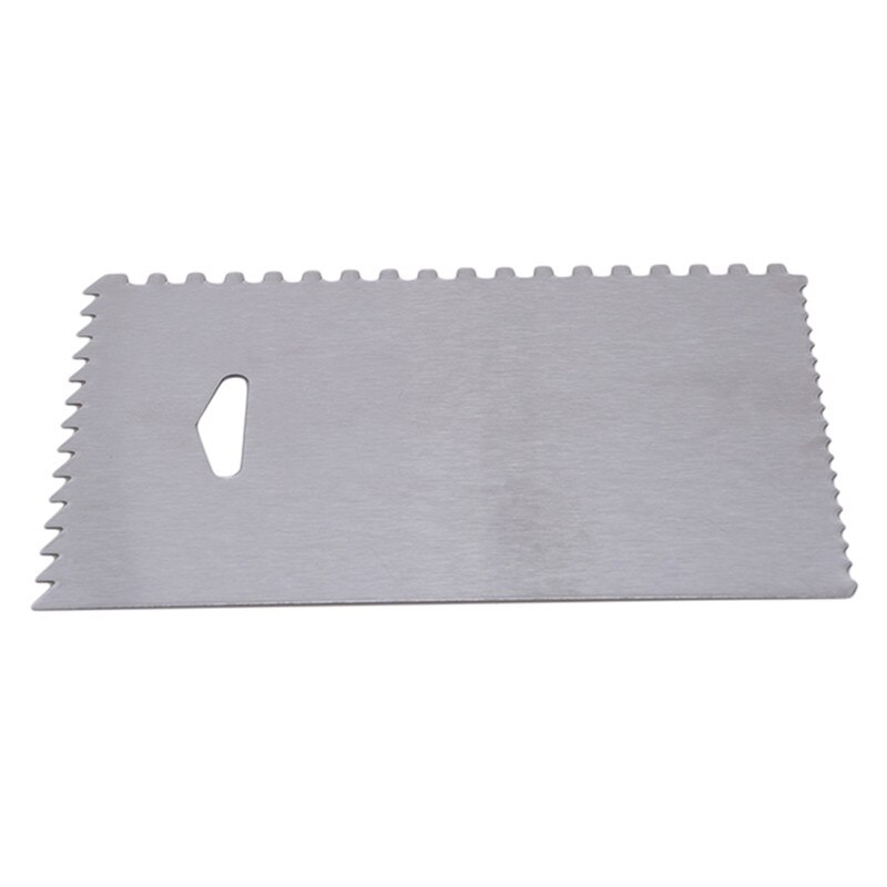 Aluminum Cake Cream Scraper Baking Tool Cake Decorating Tool Serrated Edge Sugarcraft Pastry Tools: Default Title