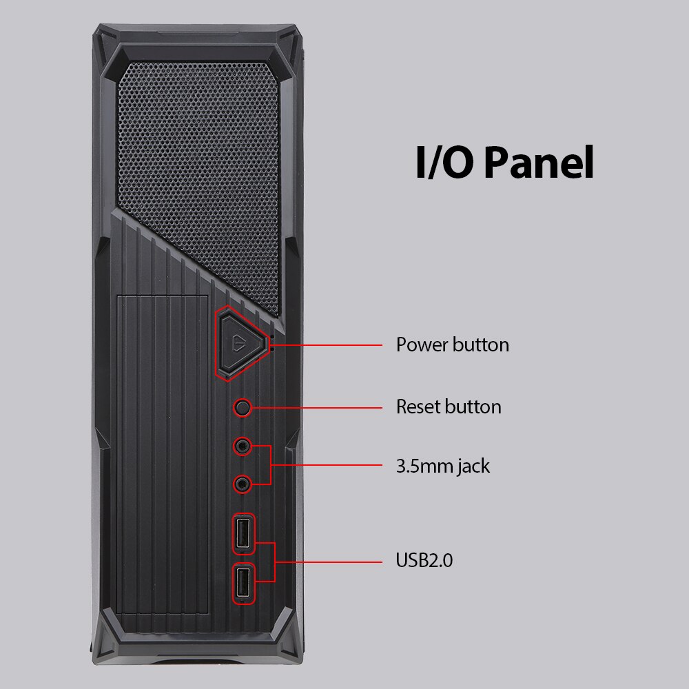 Portable Vertical Computer Case Support Micro-ATX/ITX Motherborad Halfheight Graphics Card 8cm Height CPU Radiator Computer Case