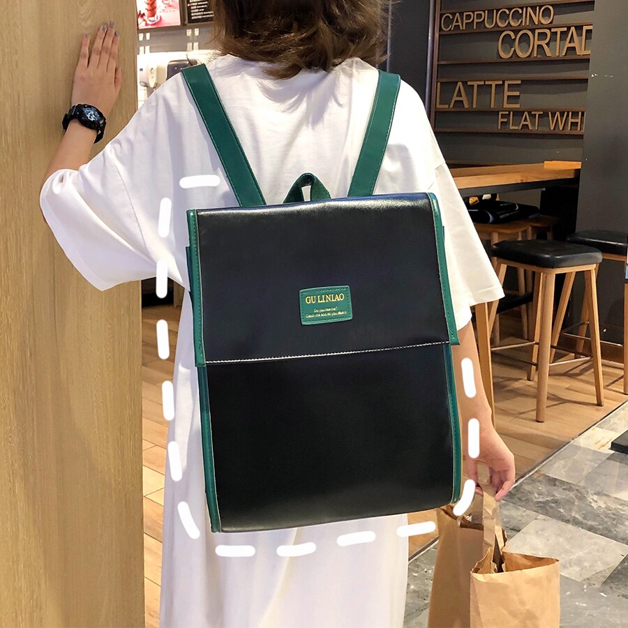 Koreaanse Stijl Rugzak Pu Leer Tiener Meisje Schooltas Mode Grote Capaciteit Boek Tas Laptop Rugzak Mochila Feminina