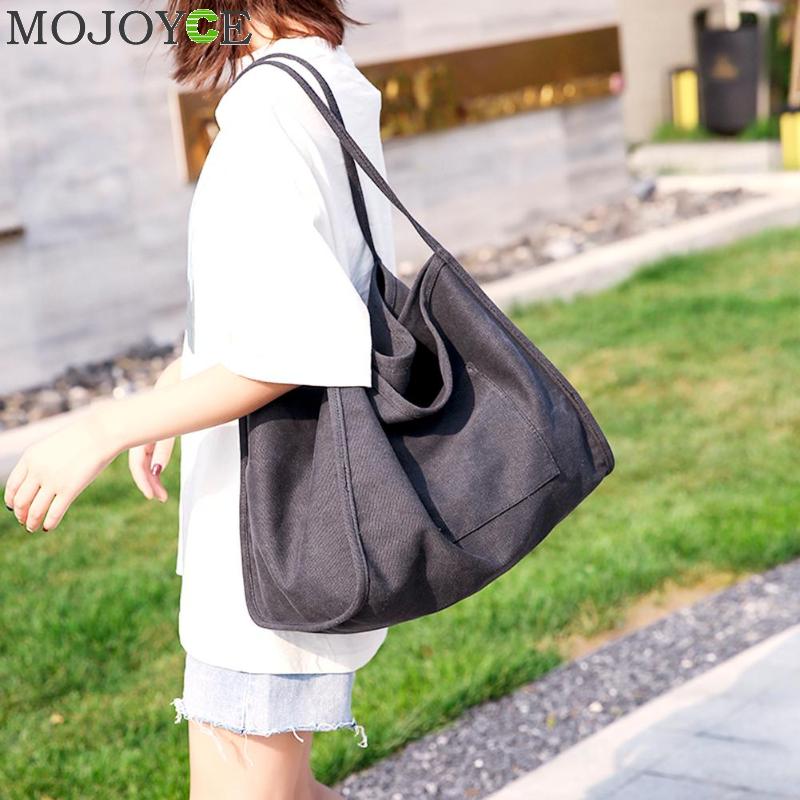 Mode Dames Effen Kleur Schouder Handtassen Zomer Strand Vrouwen Grote Capaciteit Top-Handvat Tassen Casual Canvas Shopping Totes