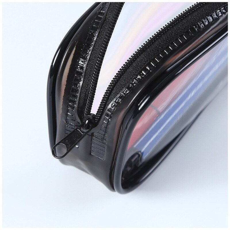 Transparent PVC Waterproof Pencil Case Korean Stationery School Office Supplies Qualities Simple Style Pouch