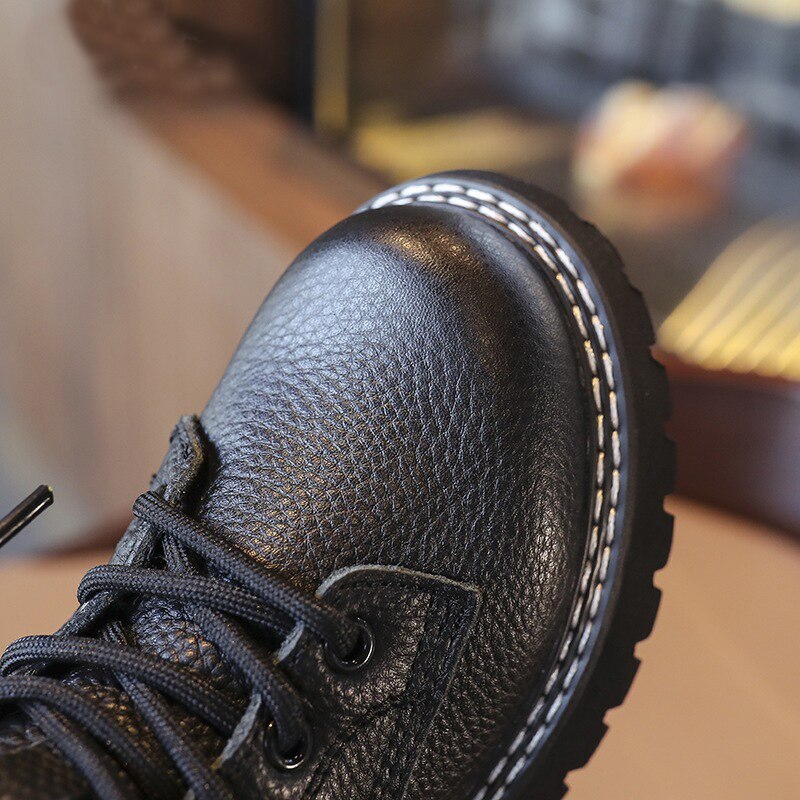 CCTWINS Bambini Stivali 2020 di Autunno Dei Bambini di Modo del Cuoio Genuino Stivali Per Gli Stivali Della Ragazza Scarpe Per Bambini di Marca Della Caviglia Nero Stivali FB1866