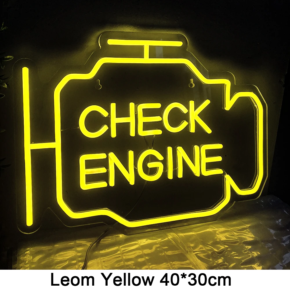 Letrero de neón con motor, luz Led para habitación de coche, garaje, taller de reparación, decoración de pared, Bar, , Club, lámpara de ambiente luminosa, alimentación USB: Luz natural