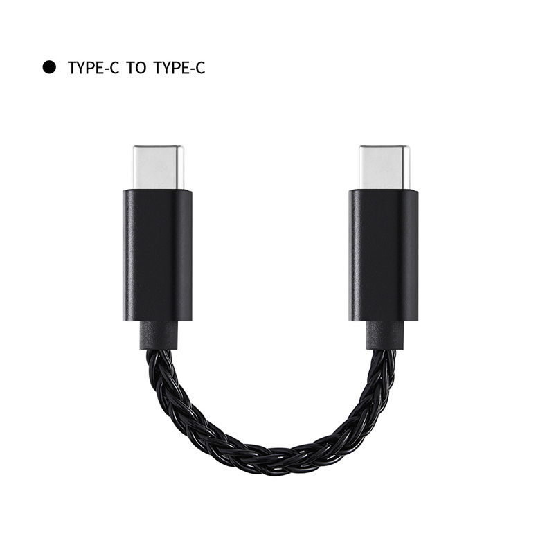 USB Type C To Type C DAC Hifi Adapter Earphone Amplifie Digital Decoder AUX Audio Cable Converter Android OTG Adapter Cable: Default Title