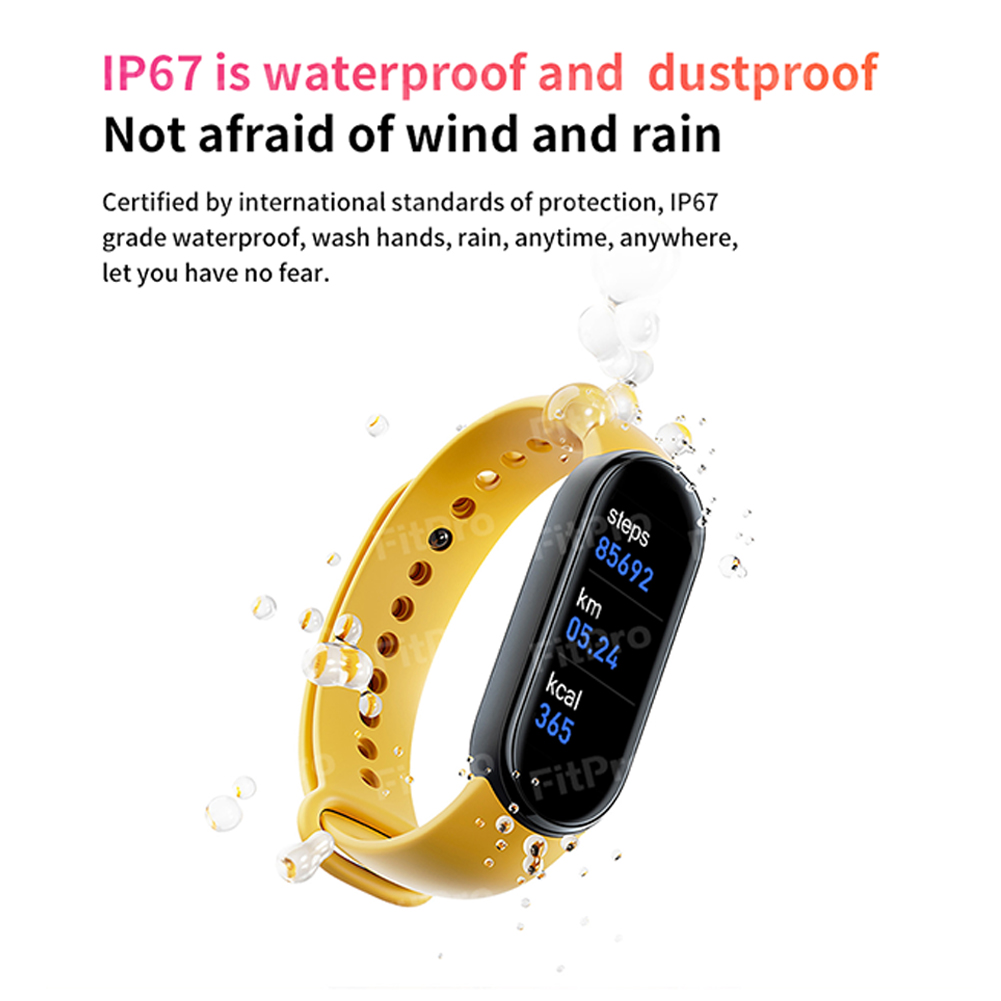 M6 smart ur mænd kvinder fitness armbånd tracker pulsmåler vandtæt sport smartwatch passer til xiaomi iphone android