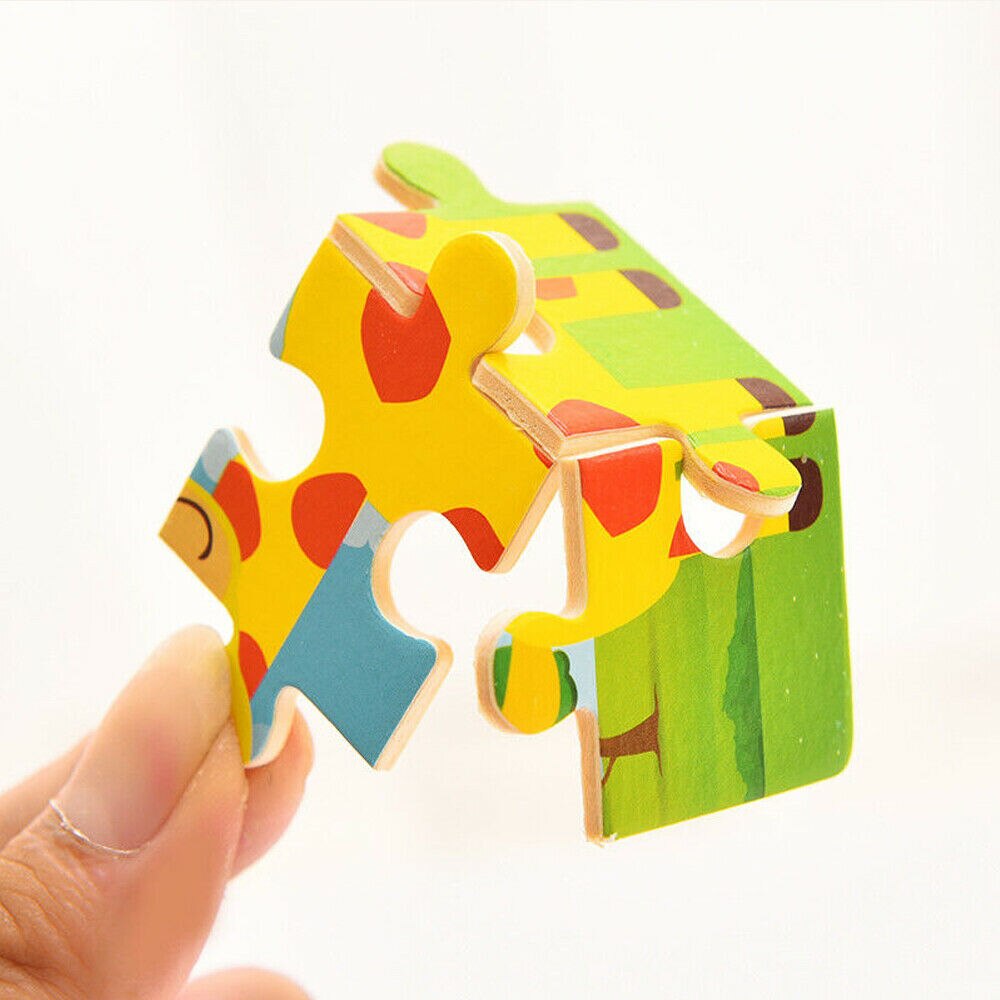 17 Styles Animals Wooden Puzzle Development Learning Color Shape Toddler Baby Educational Toy Puzzle Cartoon Jigsaw puzzle