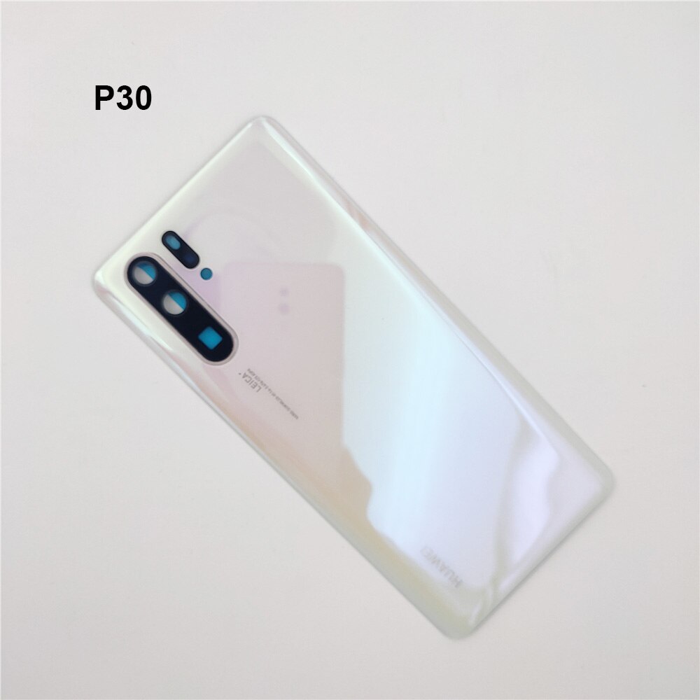 100% originale Huawei P30 Pro copribatteria pannello posteriore in vetro custodia di ricambio custodia reale per P 30 con protezione dell&#39;obiettivo della fotocamera: white P30