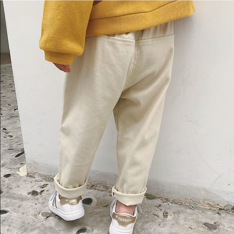 Ropa de primavera y otoño para niños y niñas, pantalones largos informales, estilo coreano, P5709,