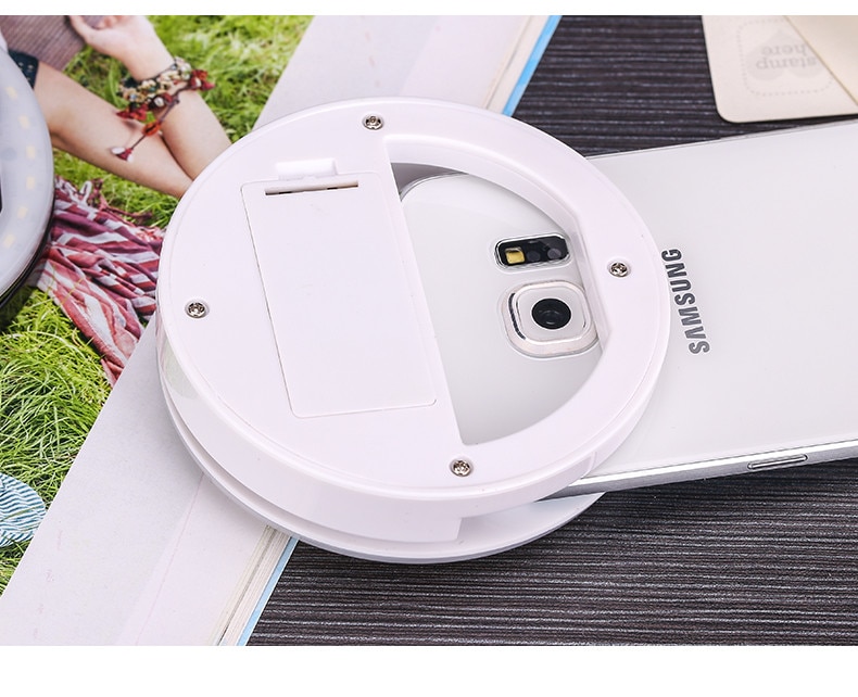 Xixi espelho de maquiagem com led, artefato de luz para celular, 36 peças, para fotografia, ferramentas de beleza luz de preenchimento