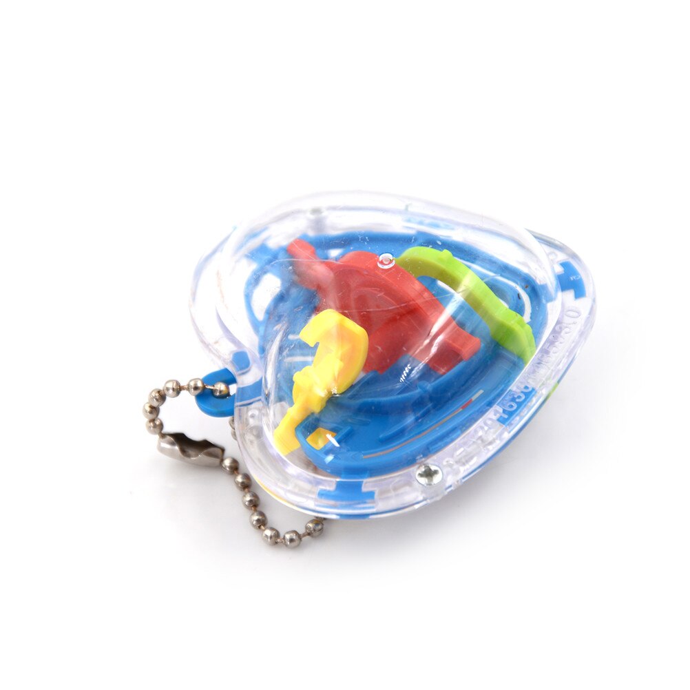 1Pcs 3D Metalen Puzzel Bal Speelgoed 3D Magische Kubus Intellect Doolhof Bal Hart Magic Cubo Speelgoed Voor Kinderen Key ketting Spinner